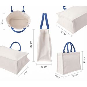 Sac fourre-tout personnalisé avec logo, toile de coton plate 12 oz, impression UV, pour cadeau d'entreprise, sac fourre-tout personnalisé, faible MOQ, fabriqué en Thaïlande - Product Image 4