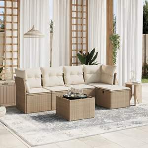Beige <b>Cream</b> White Garden <b>Sofa</b> <b>Set</b> - Product Image 1