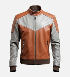 Veste en cuir de motard pour homme de qualité supérieure, commandes en gros, fournisseur de manteaux de style décontracté pour moto et streetwear - Product Image 4