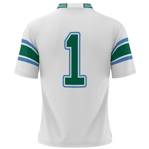 Maillot de football américain personnalisé avec nom et numéro d'équipe imprimés, faible MOQ, respirant, 100% polyester - Product Image 3