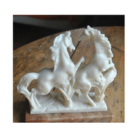 Figurine de cheval en marbre artisanal gravée sur mesure, couleur personnalisée, art populaire, emballage en polybag avec logo personnalisé, meilleur prix
