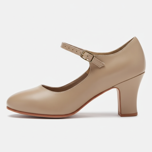 Chaussures de danse latine et de salon en cuir pour femmes et filles, style professeur, montantes à la cheville, en stock UE et États-Unis, faible MOQ, OEM - Product Image 2