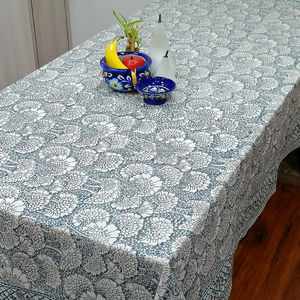Meilleures ventes, nappe de table en coton 100% véritable, fabriquée à la main, imprimée au bloc, lavable, absorbante, emballage personnalisé, tulipe, pour la maison, utilisation en extérieur - Product Image 1