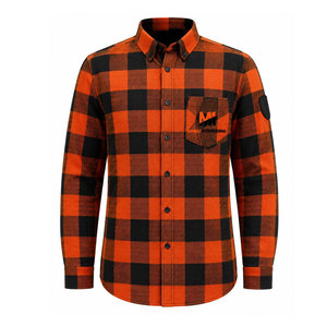 Camisas Personalizadas para Hombre, 100% Algodón Poliéster, Gruesas, Negras y Rojas, Otoño Invierno, con Botones, Manga Larga, Camisa de Franela a Cuadros Vintage para Hombre - Product Image 2