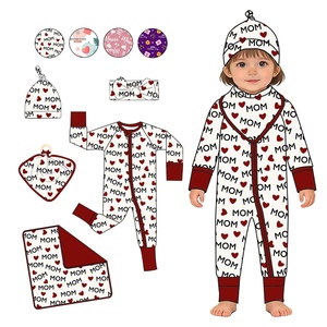 Conjunto de Calcetines de Bambú Personalizados para el Día de la Madre con Diseño de Corazón, Cierre de Cremallera Bidireccional, Patrón de Corazón, Suaves, Transpirables, para Todas las Temporadas - Product Image 1