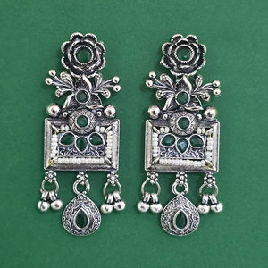 Boucles d'oreilles de luxe en perles oxydées avec placage oxydé 811308 - Product Image 3