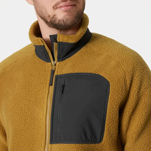 <b>Men</b> Casual Winter Stand Collar Zipper Closure Quilted <b>Jacket</b> Thickened Cotton Solid Pattern Plus Size <b>Men's</b> Polar Fleece <b>Jacket</b> - Product Image 3