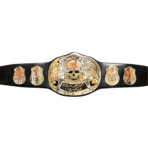 Ceintures de championnat universel de lutte poids lourd de haute qualité, taille adulte, plaques métalliques, sangle en cuir - Product Image 1