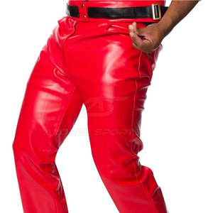 Pantalones de Cuero para Hombre, Elegantes, Corte Recto, Premium, Ligeros, Color Oscuro, Suaves, Cómodos, Duraderos, Diseño Casual y a la Moda - Product Image 3