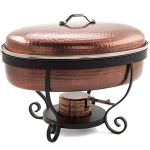 Handcrafted Copper Food <b>Warmer</b> with Lid Premium <b>Buffet</b> Chafing Dish for Wedding & Events <b>Buffet</b> Server for Catering & Hotels - Product Image 4