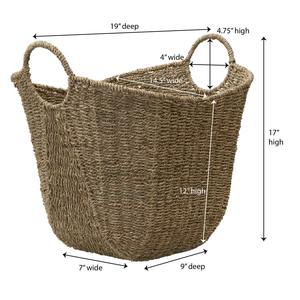 Cesta de algas marinas naturales con borde tipo hamaca, cesta de almacenamiento hecha a mano, venta al por mayor, ecológica, hecha en Vietnam - Product Image 2