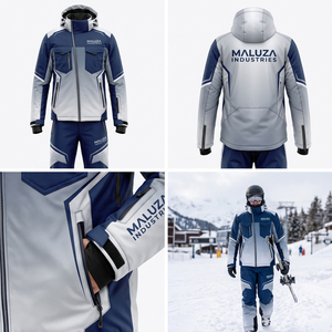 High End Custom Logo Hooded Ski Wear <b>Suit</b> <b>Waterproof</b> 10000mm Breathable Thermal Insulated Jumpsuit Bib Pants Set <b>Men</b> - Product Image 4