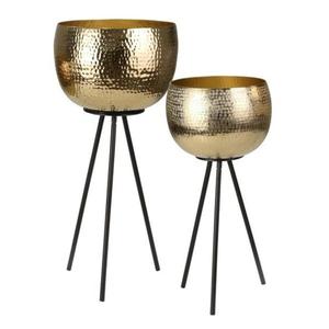 Soporte de Lujo para Macetas de Interior, Chapado en Oro, Hierro Laminado, Diseños Personalizables, Macetas Metálicas con Soporte, Acabado Negro - Product Image 3