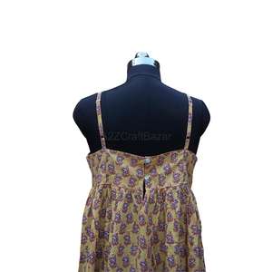 Robe moulante bohème sans manches 100 % coton pur, la plus vendue, élégante, pour femme, idéale pour les soirées et les tenues de plage, disponible en gros - Product Image 6