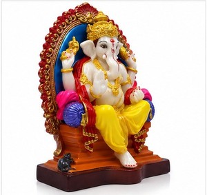 Figurine d'art religieux sculptée à la main en marbre du Bengale occidental Ganesh Ji, artisanat traditionnel, décoration de table, salon, maison - Product Image 3