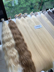 Prix de gros Extensions de cheveux en vrac Cheveux humains vietnamiens Double noyade 100 grammes Couleurs claires 30 pouces - Product Image 3