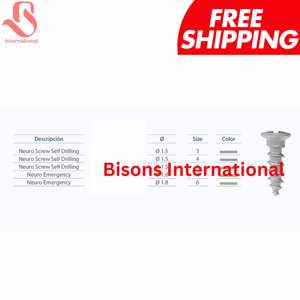 BISONS Kit de Neurocirugía al por Mayor: Juego Manual de Placas Cranianas de Titanio de 1.5mm, Cubiertas para Orificios, Malla y Tornillos - Product Image 4