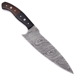 Wholesale PRESTIGE BLADES Customized High Quality Handmade Durable Extra <b>Sharp</b> Modern Brushed Finish Damascus Chef <b>Kitchen</b> <b>Knife</b> - Product Image 1