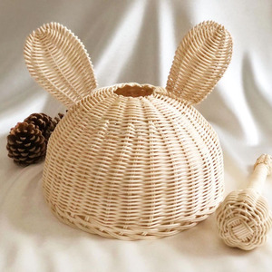 Kids room <b>accessories</b> rattan ceiling <b>lights</b> hand-made lampshade woven pendant <b>light</b> covers - Product Image 3