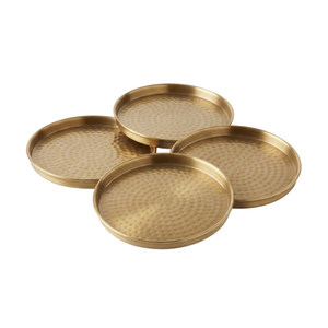 Modern Hexagon Metal <b>Coasters</b> Luxury <b>Gold</b> Brass Drink <b>Coasters</b> Grooved Geometric Tabletop Pads Custom Logo Restaurant <b>Coasters</b> - Product Image 2