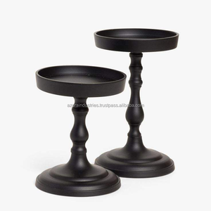 Bougeoir conique décoratif en fil de fer métallique Bougeoir décoratif au design de luxe pour bougie conique pour cheminée - Product Image 2