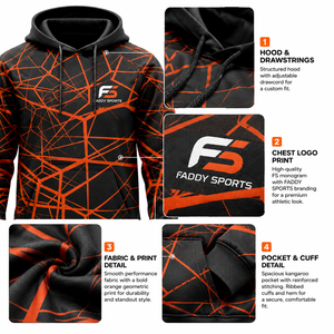 Sudadera Deportiva con Capucha para Hombre, Personalizada con Sublimación, Diseño Geométrico, para Gimnasio, Fitness, Entrenamiento Atlético, Running - Product Image 4