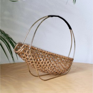Porta Vino de Bambú en Forma de Barco Estilo Bohemio con Marco Metálico Hecho a Mano para Decoración de Fiestas - Product Image 2