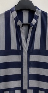 Kaftán Largo para Mujer, 100% Algodón, Cuello en V, Suave, Transpirable, a Rayas, Ligero, Elegante, Ropa de Dormir, Bata de Baño - Product Image 4