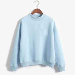เสื้อสเวตเชิ้ตคอกลมทรงโอเวอร์ไซส์สำหรับผู้หญิง เสื้อผ้าแขนยาว ผ้าฝ้ายขนแกะ แห้งเร็ว มองเห็นได้ชัดเจน บริการ OEM ผลิตภัณฑ์ที่ยั่งยืน - Product Image 6
