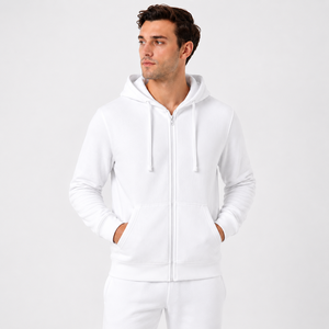 Sweat à capuche zippé pour homme, confectionné en tissu doux et respirant, offrant confort, chaleur et une coupe moderne pour un usage quotidien décontracté et streetwear. - Product Image 1