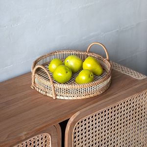 Set di 3 Vassoi Decorativi in Bambù Intrecciato per Organizzazione Cucina e Articoli per la Casa - Product Image 4