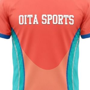 Men Coral Turquoise Sublimated Netball Jersey Shorts Set Polyester <b>Athletic</b> Performance Team Sports Wear Competition Apparel - Product Image 5