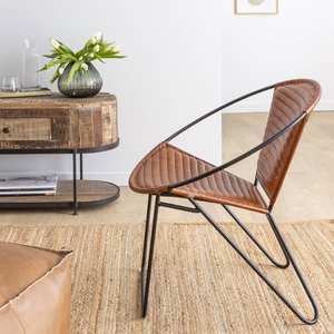 เก้าอี้หนังสีน้ำตาลและโลหะ รุ่นวานดานา เวอร์เท็กซ์ เซียร์รา - Product Image 2