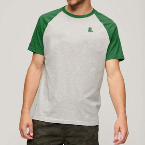 Camiseta Raglán BE DOT GARMENTS ENTERPRISES para Hombre, Personalizable, Frente Liso, Dos Colores, Tallas Grandes, Transpirable, de Algodón y Fibra de Bambú, 220g, Corte Regular - Product Image 1