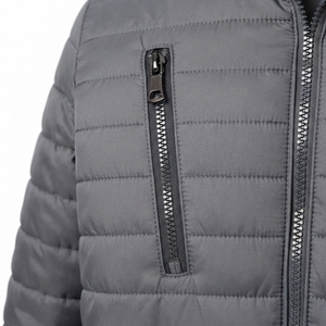 Men's Winter Hooded Waterproof <b>Fleece</b> Puffer Coat Custom Lightweight Padded <b>Jacket</b> Outdoor Travel Warm Casual Outerwear - Product Image 6