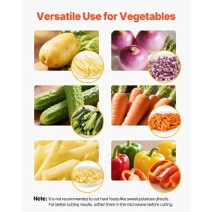 Affettatrice Commerciale in Acciaio Inossidabile per Patatine Fritte con 3 Lame di Ricambio da 1/2, 3/8, 1/4 Pollici, Tritatutto per Verdure e Frutta da 1/2 Pollici - Product Image 3