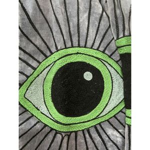 Hand Embroidered <b>Velvet</b> <b>Jacket</b> <b>Women</b> Mandarin Collar Full Sleeve Autumn Bohemian Eye Pattern Open Front Coat - Product Image 5