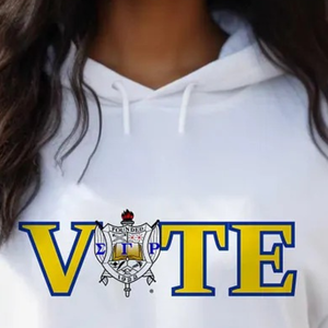 Sudadera con Capucha Estampada de Moda Sigma Gamma Rho VOTE para Mujer, Sudadera Casual con Letras Griegas, Ropa Urbana Personalizada - Product Image 2