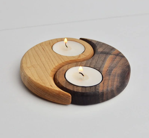Wood <b>tealight</b> <b>candle</b> <b>holder</b> Birthday Christmas home decor Customized t-light <b>candle</b> <b>holder</b> for Wedding Home Decoration - Product Image 4