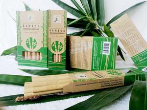 Pailles jetables en bambou biodégradable entièrement naturelles Vaisselle écologique pour la vente en gros en vrac - Product Image 2