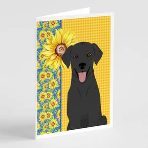 การ์ดอวยพรเปล่าขนาด5x7พร้อมซองจดหมายสำหรับข้อความซันฟลอราเดอร์รีทรีฟเวอร์8แพ็ค A7แปลกๆขนาด5x7ฤดูร้อน - Product Image 1