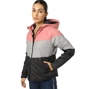 Chaqueta acolchada con capucha para mujer, ligera, transpirable, de manga larga, con cremallera completa, resistente al agua, para mujer - Product Image 1