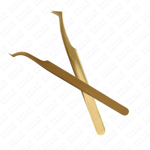 OEM Pearl Gold Eyelash Extension Tweezers Stainless Steel Precision Pointed Tip Lash <b>Tool</b> for Beauty Professionals - Product Image 3