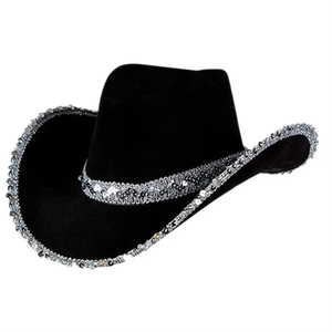 Chapeau de cowboy d'extérieur durable pour le ranch, fournisseur de marque privée, chapeau de cowboy à paillettes pour femme - Product Image 2