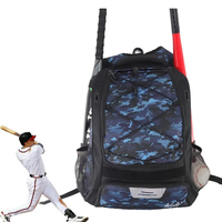 Sac à dos de baseball personnalisé grande capacité avec compartiment à chaussures, sac de baseball cadeau pour adultes avec crochet de fixation, capacité de 4 bâtons de tee-ball, fabricant