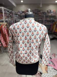 Veste matelassée en coton pour femme, imprimé animal, col en V, manches longues, printemps, fermeture à bouton unique, longueur standard, CADEAU POUR ELLE - Product Image 6