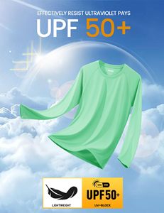 เสื้อแรชการ์ดแขนยาวสำหรับผู้ชาย ป้องกันแสงแดด UPF 50+ เสื้อผ้ากีฬา แห้งเร็ว ระบายอากาศได้ดี ผ้ายืดกระชับ 100% โพลีเอสเตอร์ สำหรับตกปลา - Product Image 2