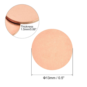 Plaque ronde en cuivre, disque en cuivre fait main, plaque de cuivre vierge décorative pour projets d'artisanat et d'art DIY - Product Image 3