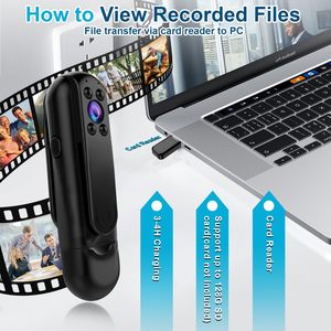 Caméra corporelle HD 1080P, mini caméra corporelle avec détection de mouvement, vision nocturne IR, enregistrement en boucle, caméscope portable miniature - Product Image 2