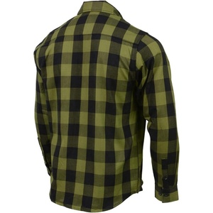 Men's <b>Green</b> <b>Black</b> Plaid Long Sleeve Button Down Casual Shirt 100% Cotton Flannel Autumn Wear Full Length Collar - Product Image 6